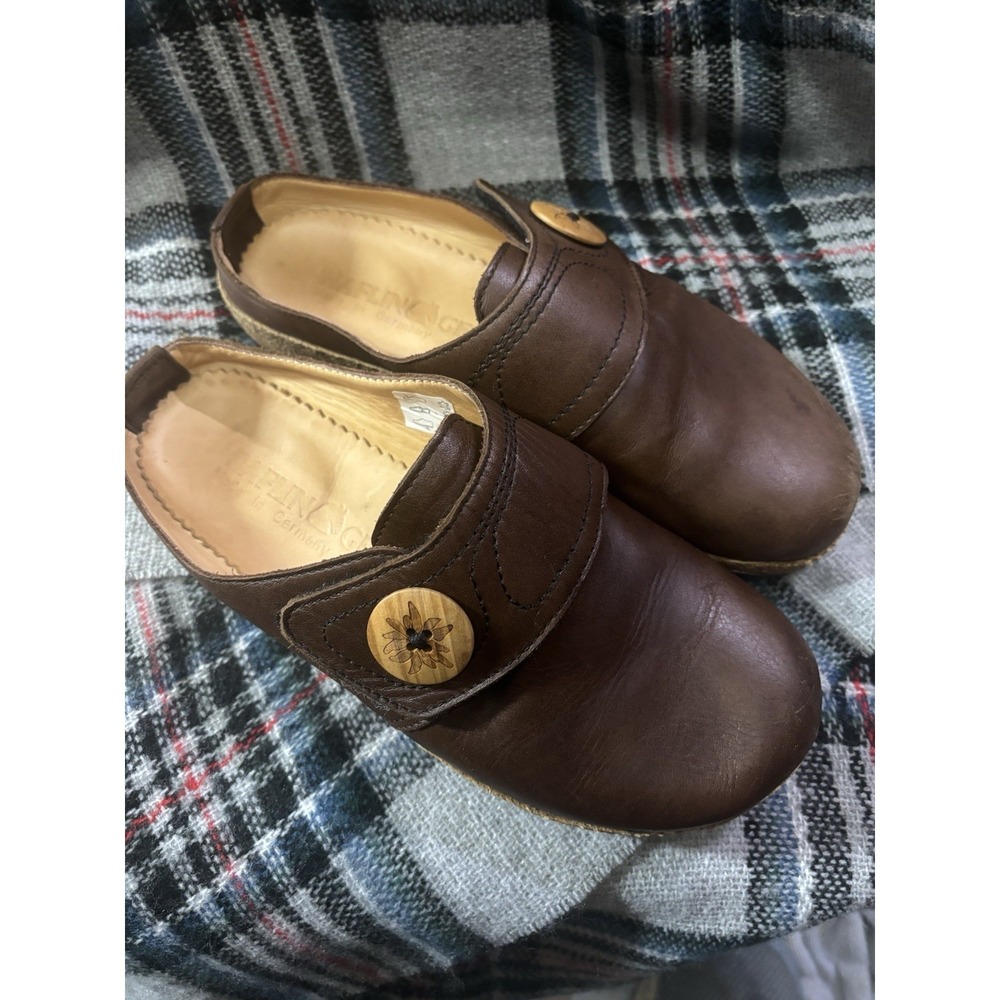 Haflinger Made In‎ Germany Women Leather Brown Slip On Shoes 37 (6.5/7)  Cork